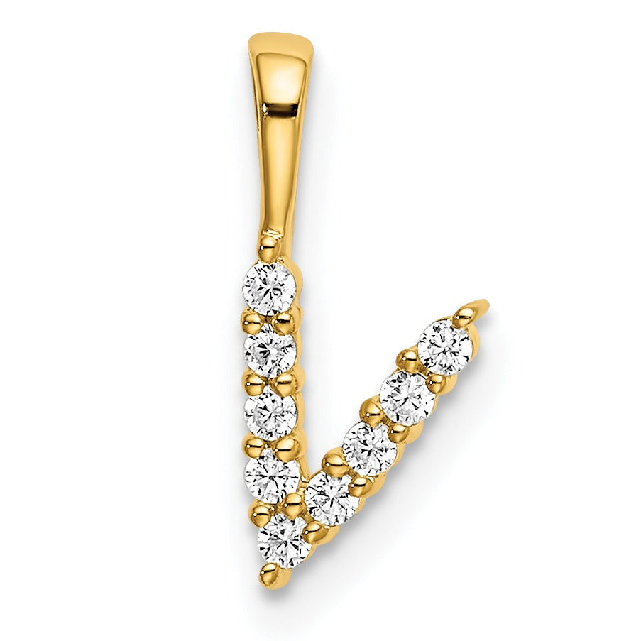Lab Grown Diamond Initial Pave Pendants Fine Color Jewels