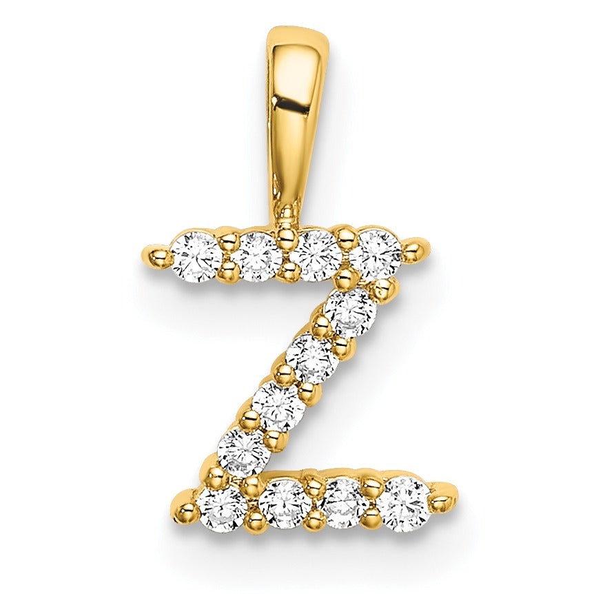 Lab Grown Diamond Initial Pave Pendants Fine Color Jewels