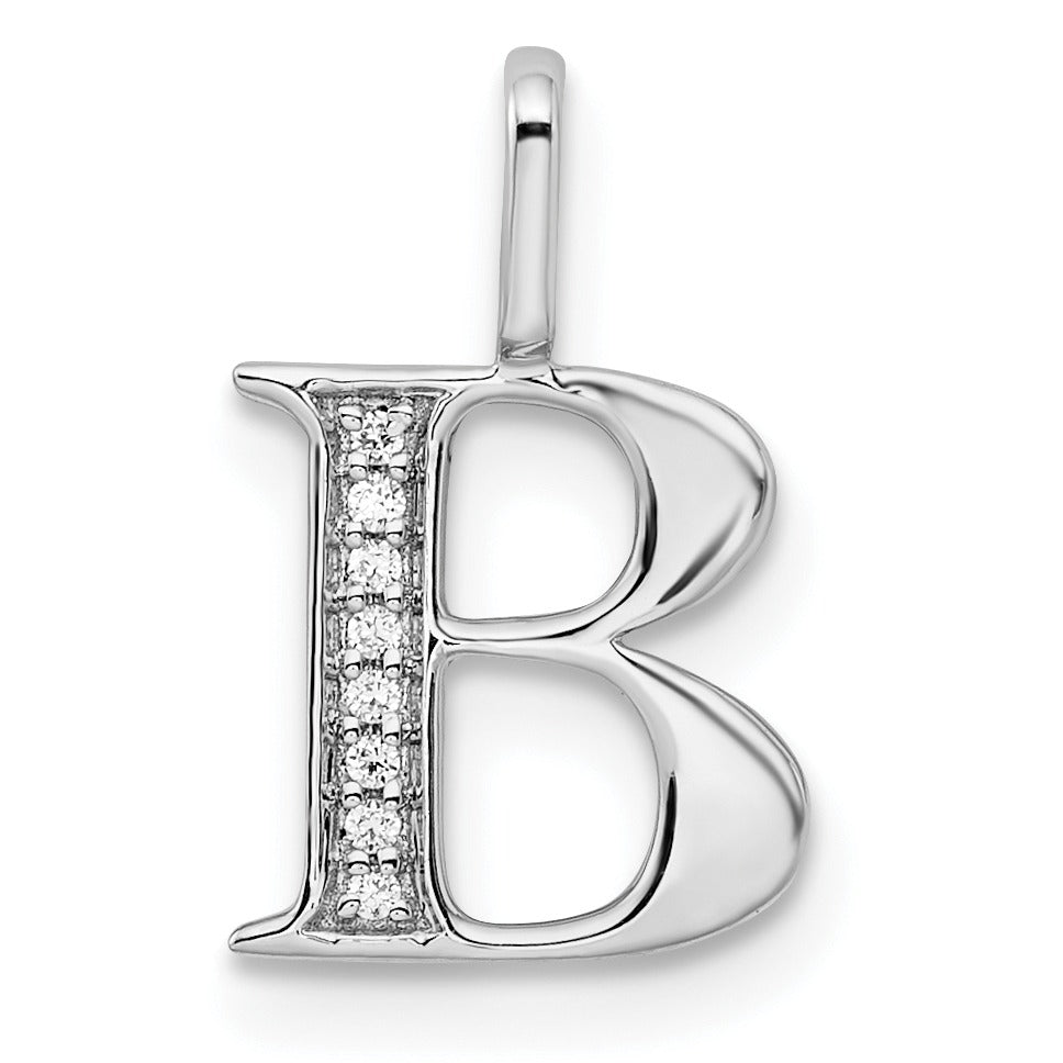 Natural Diamond Initial Letter 14k Gold Pendant Fine Color Jewels