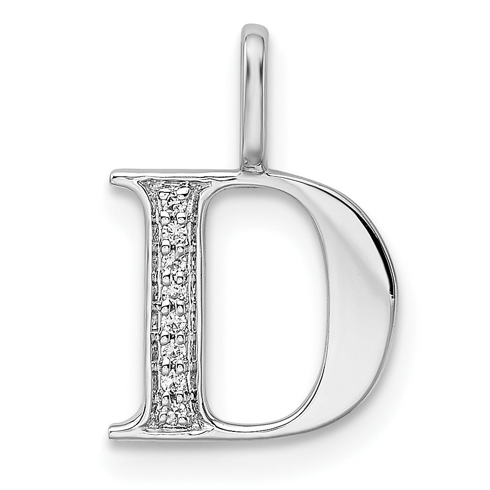 Natural Diamond Initial Letter 14k Gold Pendant Fine Color Jewels