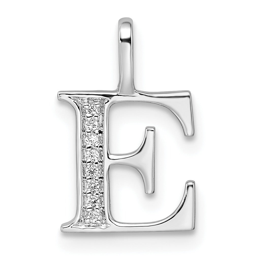 Natural Diamond Initial Letter 14k Gold Pendant Fine Color Jewels
