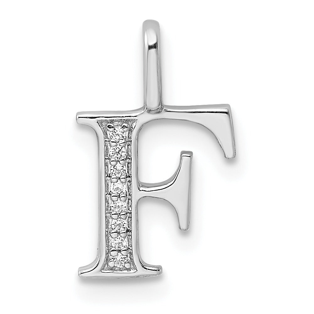 Natural Diamond Initial Letter 14k Gold Pendant Fine Color Jewels