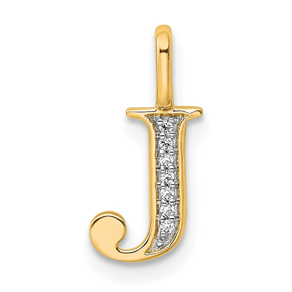 Natural Diamond Initial Letter 14k Gold Pendant Fine Color Jewels