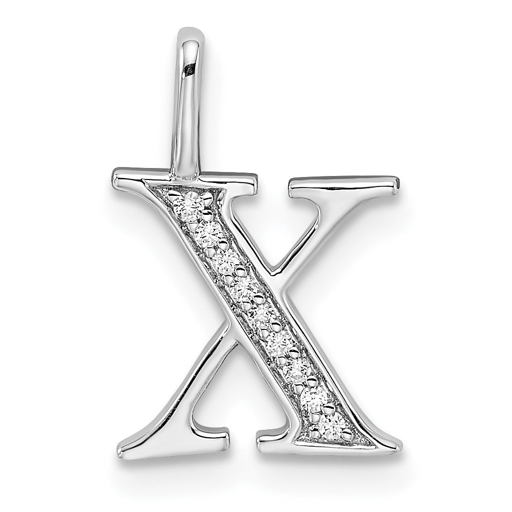 Natural Diamond Initial Letter 14k Gold Pendant Fine Color Jewels