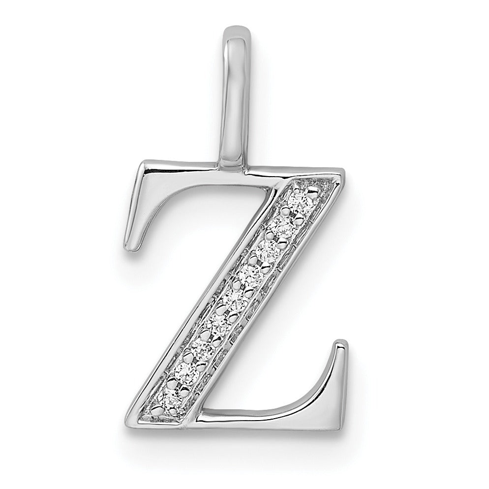 Natural Diamond Initial Letter 14k Gold Pendant Fine Color Jewels