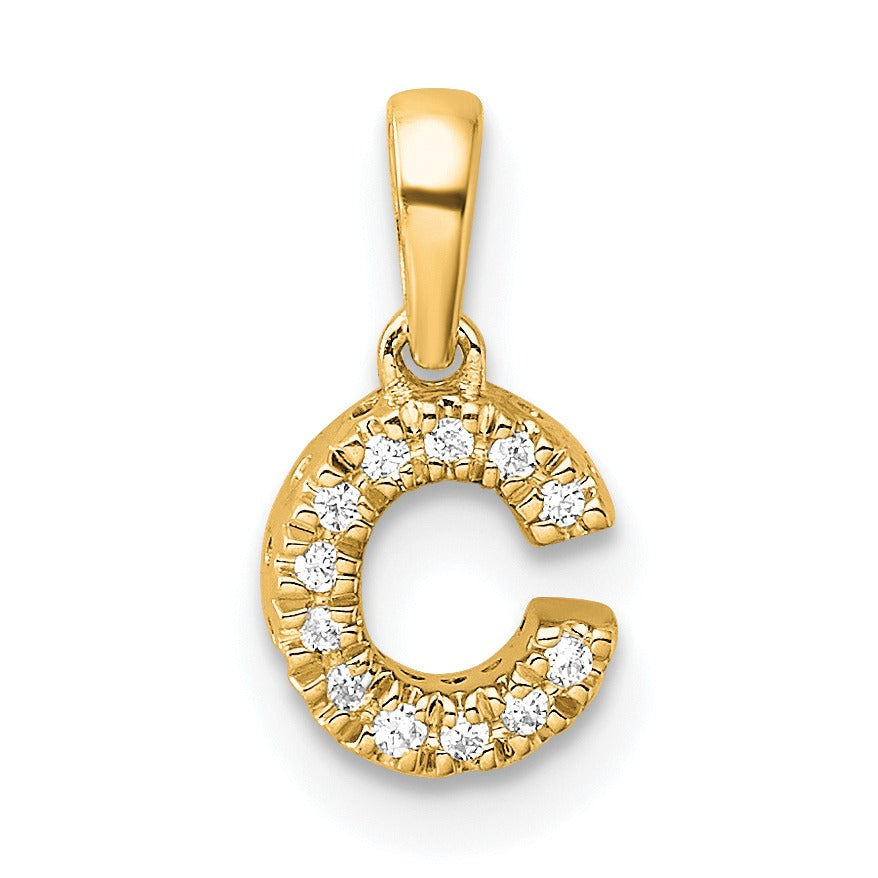 Natural Diamond Initials Bail Pendants Fine Color Jewels