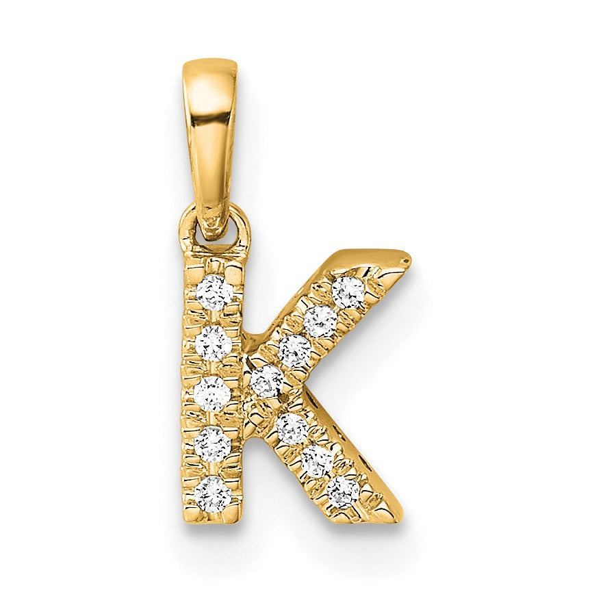 Natural Diamond Initials Bail Pendants Fine Color Jewels