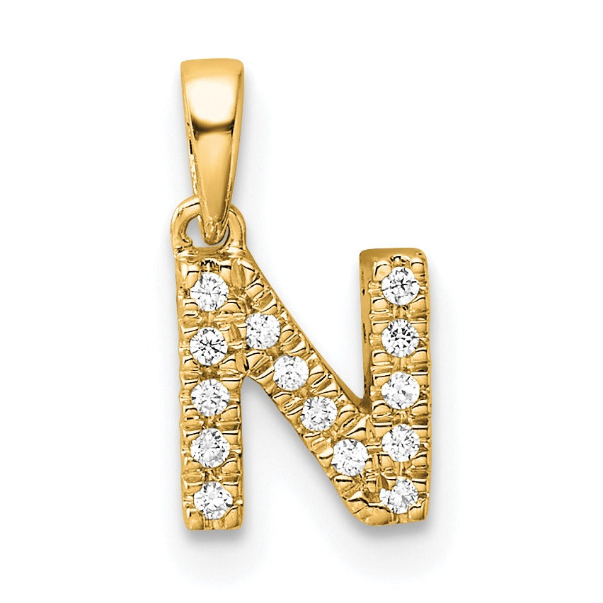 Natural Diamond Initials Bail Pendants Fine Color Jewels