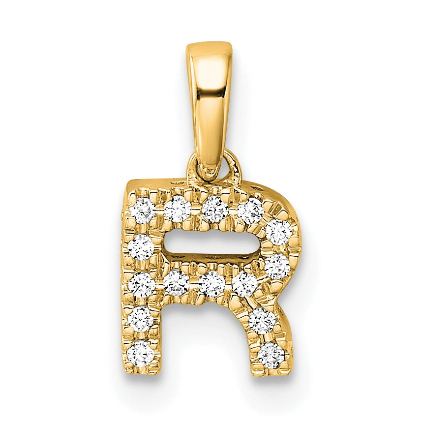 Natural Diamond Initials Bail Pendants Fine Color Jewels