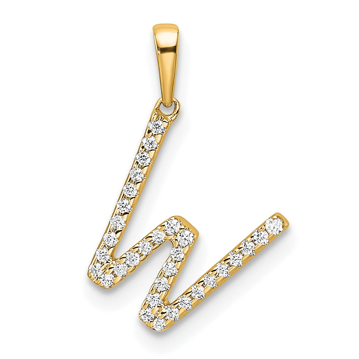 Diamond Initials 14k Gold Pendants