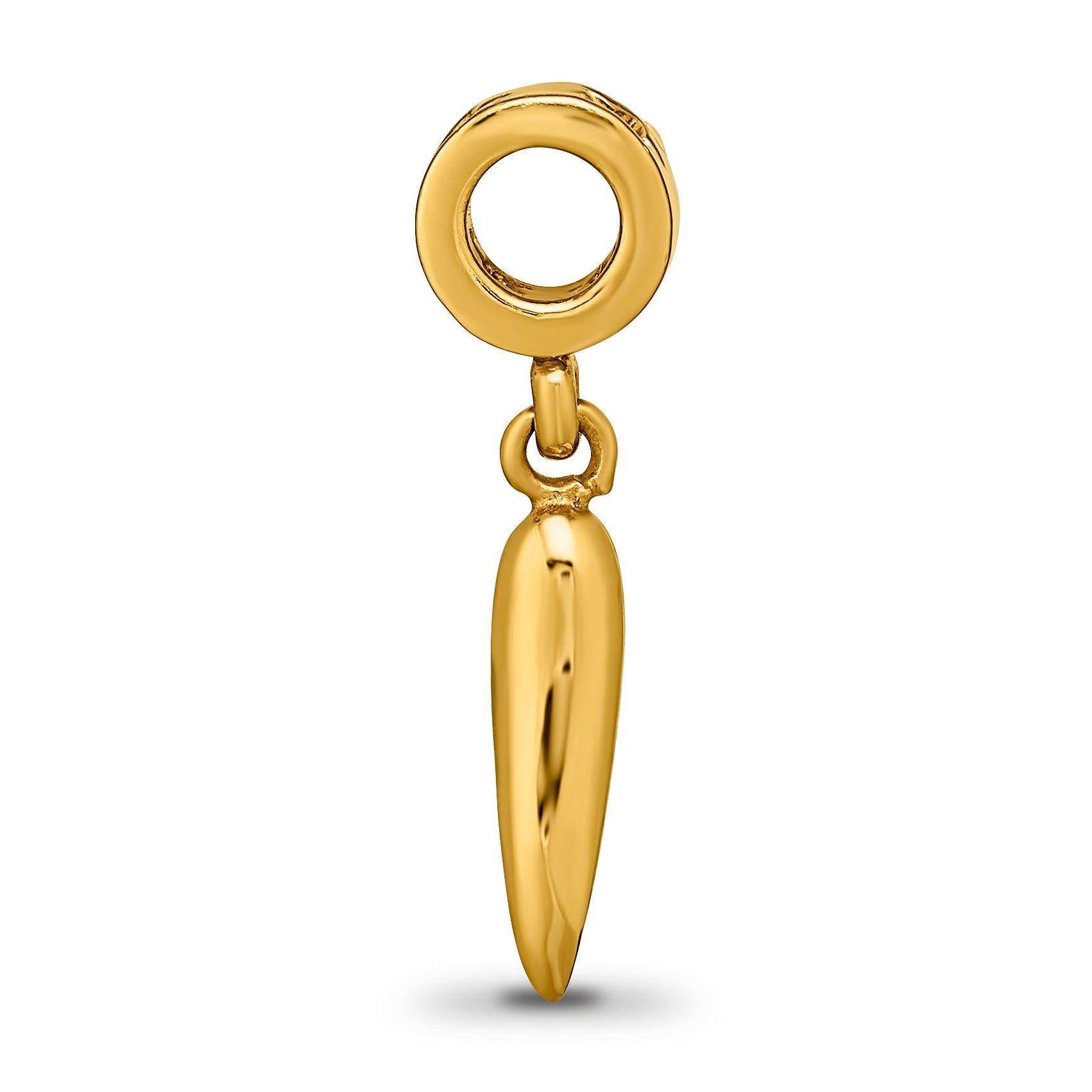 Silver Gold-plated Italian Horn Dangle Pendant