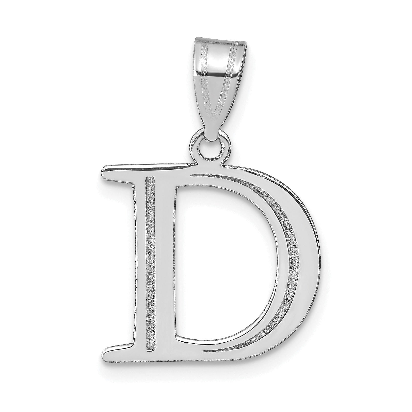 14K Gold Etched Initial Pendants
