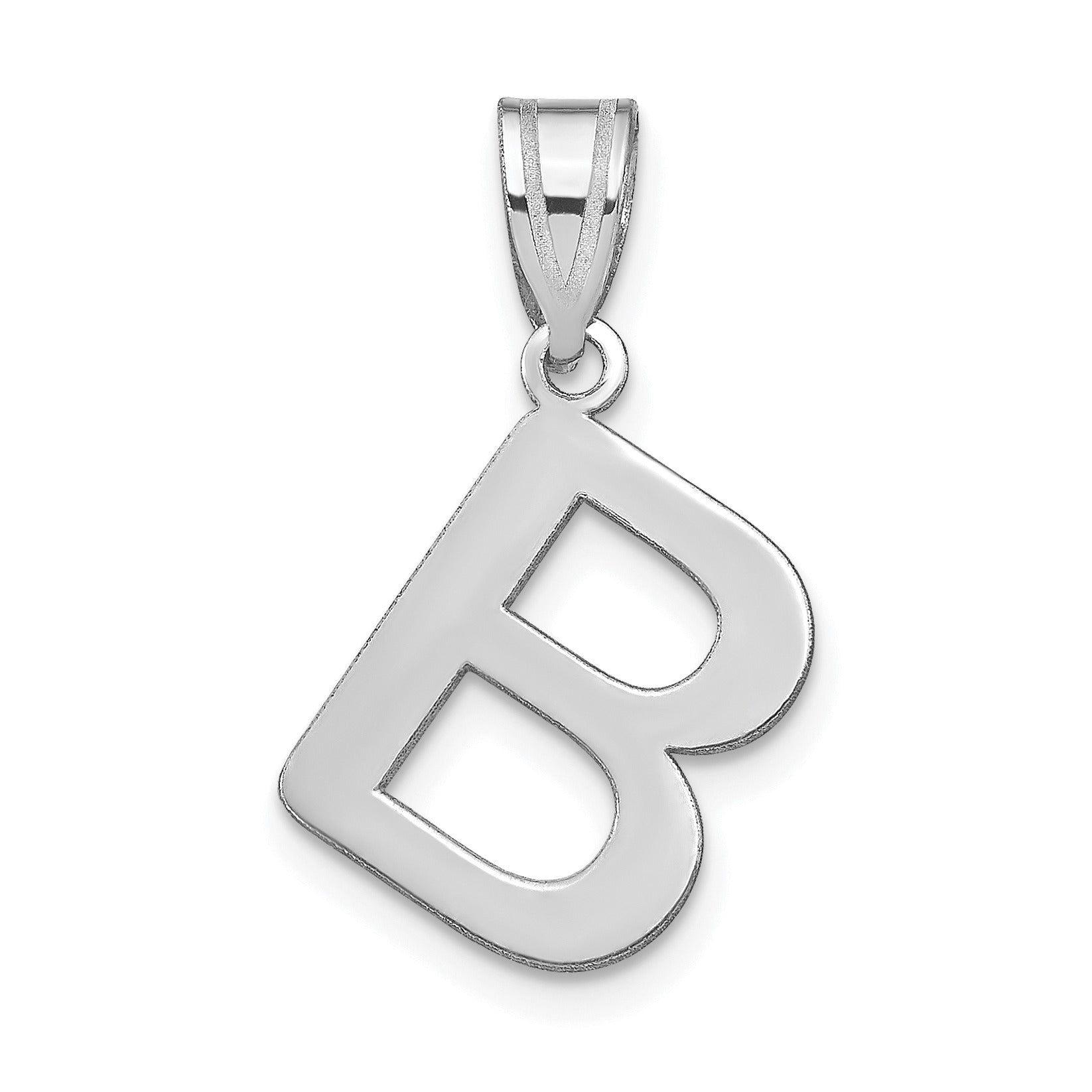 14K Gold Bubble Letter Initial Pendant