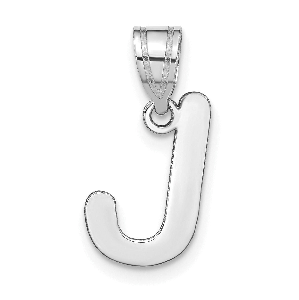 14K Gold Bubble Letter Initial Pendant