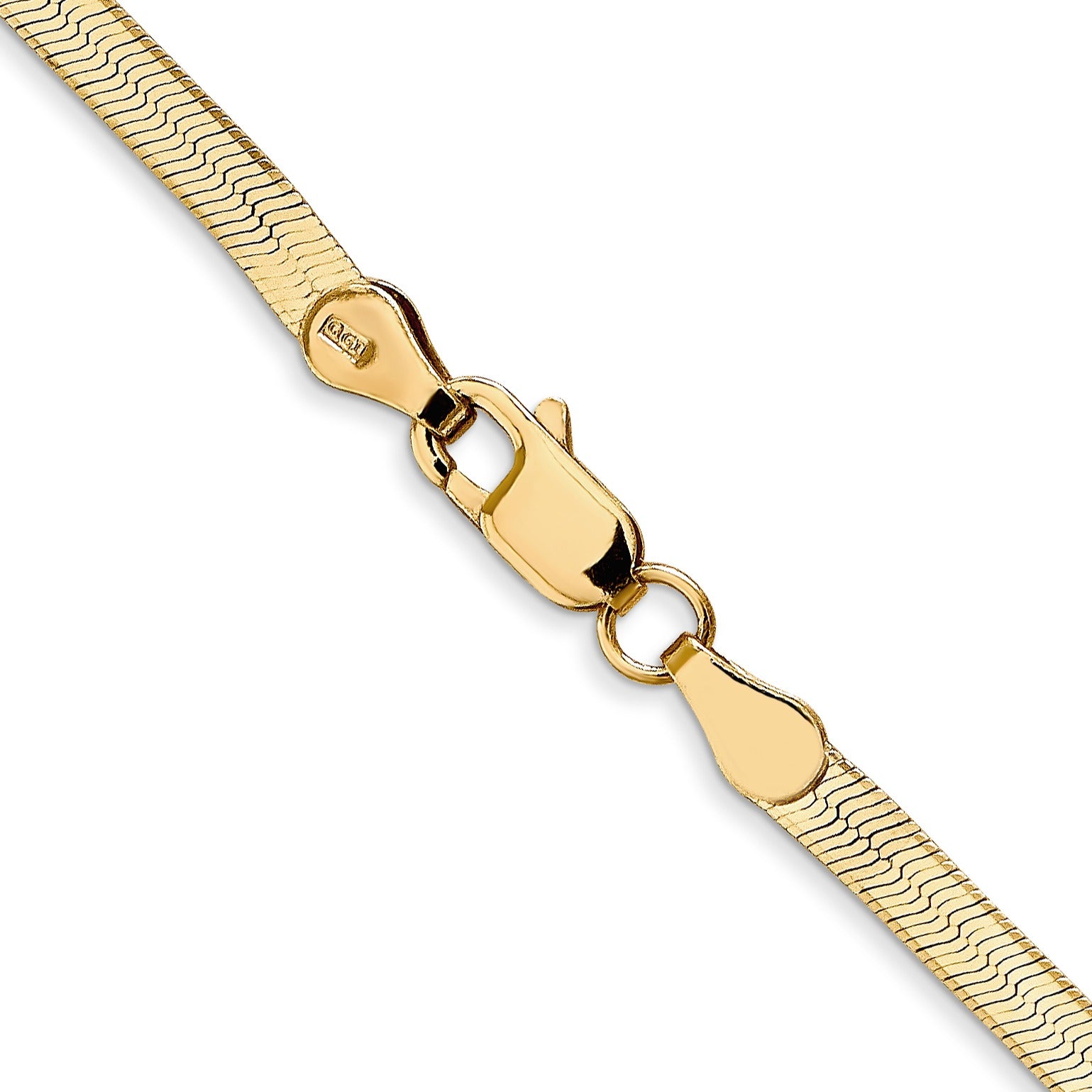 14k Yellow Gold Silky Herringbone Chain 18-inch