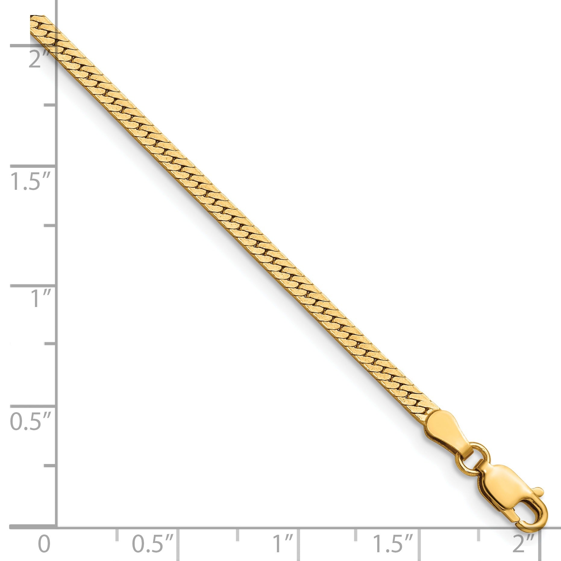 14K Yellow Gold Filled Herringbone Chain