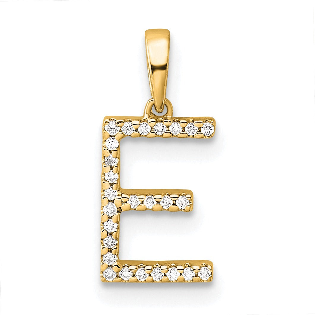 Diamond Initials 14k Gold Pendants