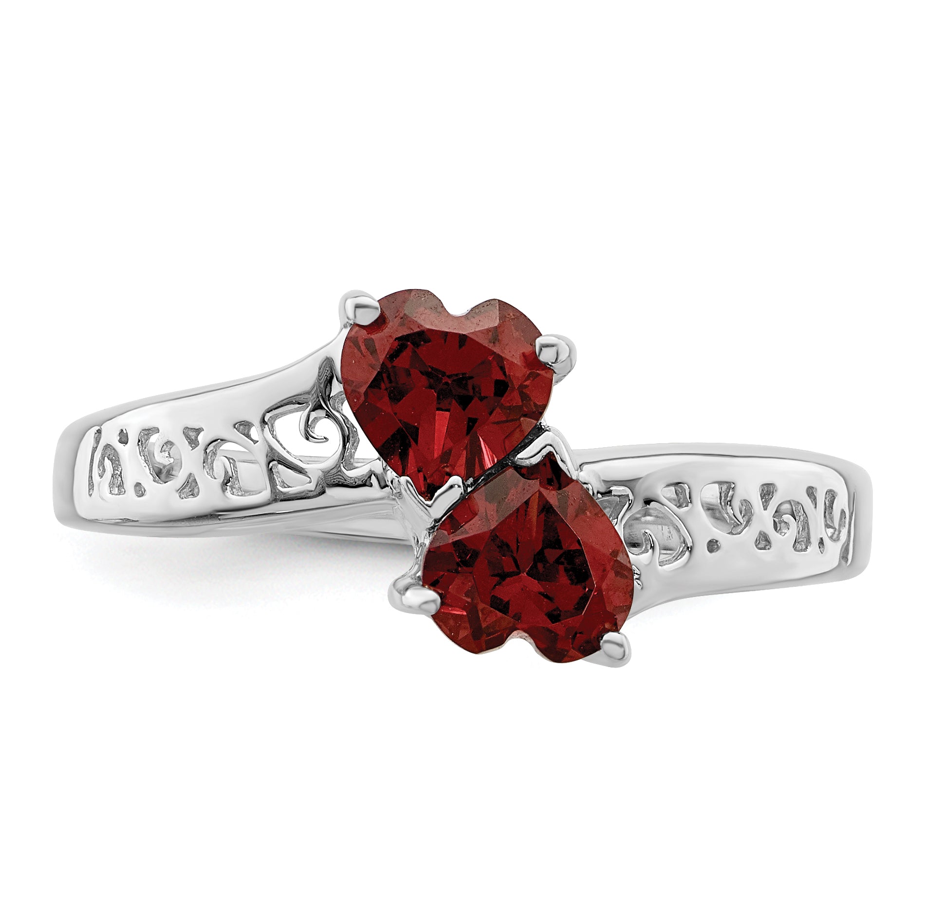 Gemstone Heart Ring Sterling Silver Fine Color Jewels