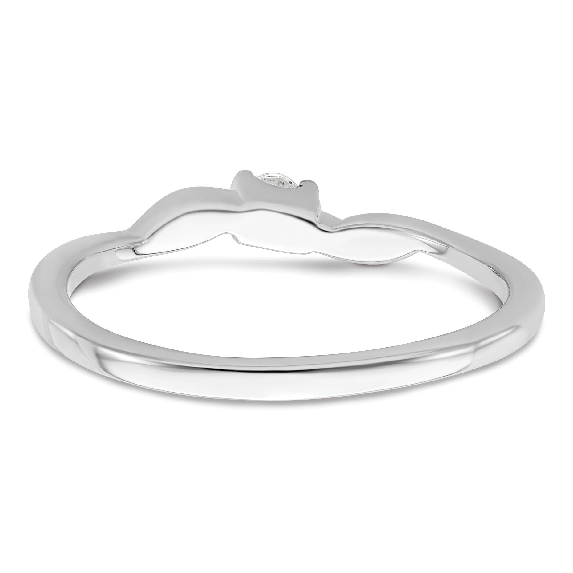 14k White Gold Lab Diamond Engagement Ring 1/15 carat