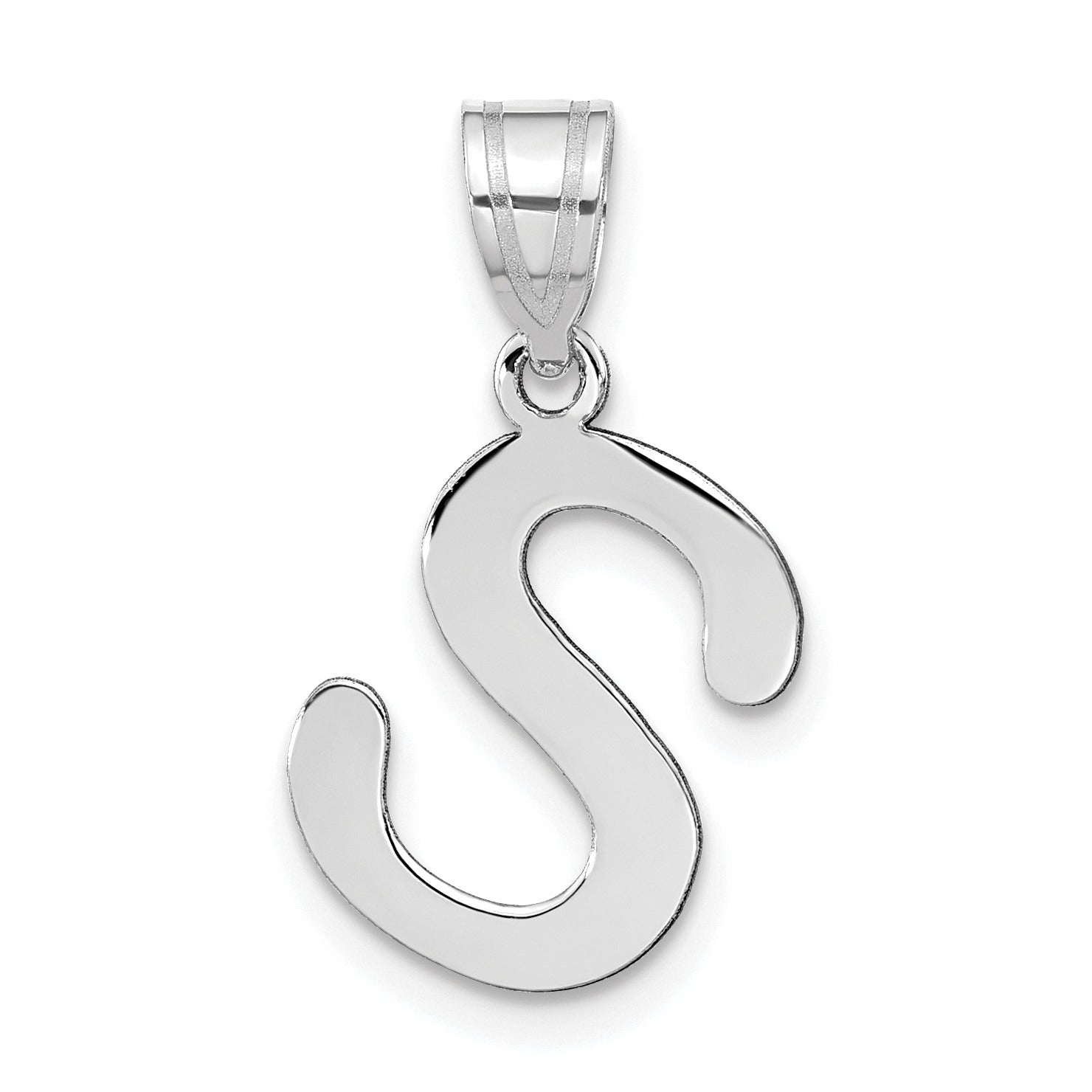 14K Gold Bubble Letter Initial Pendant