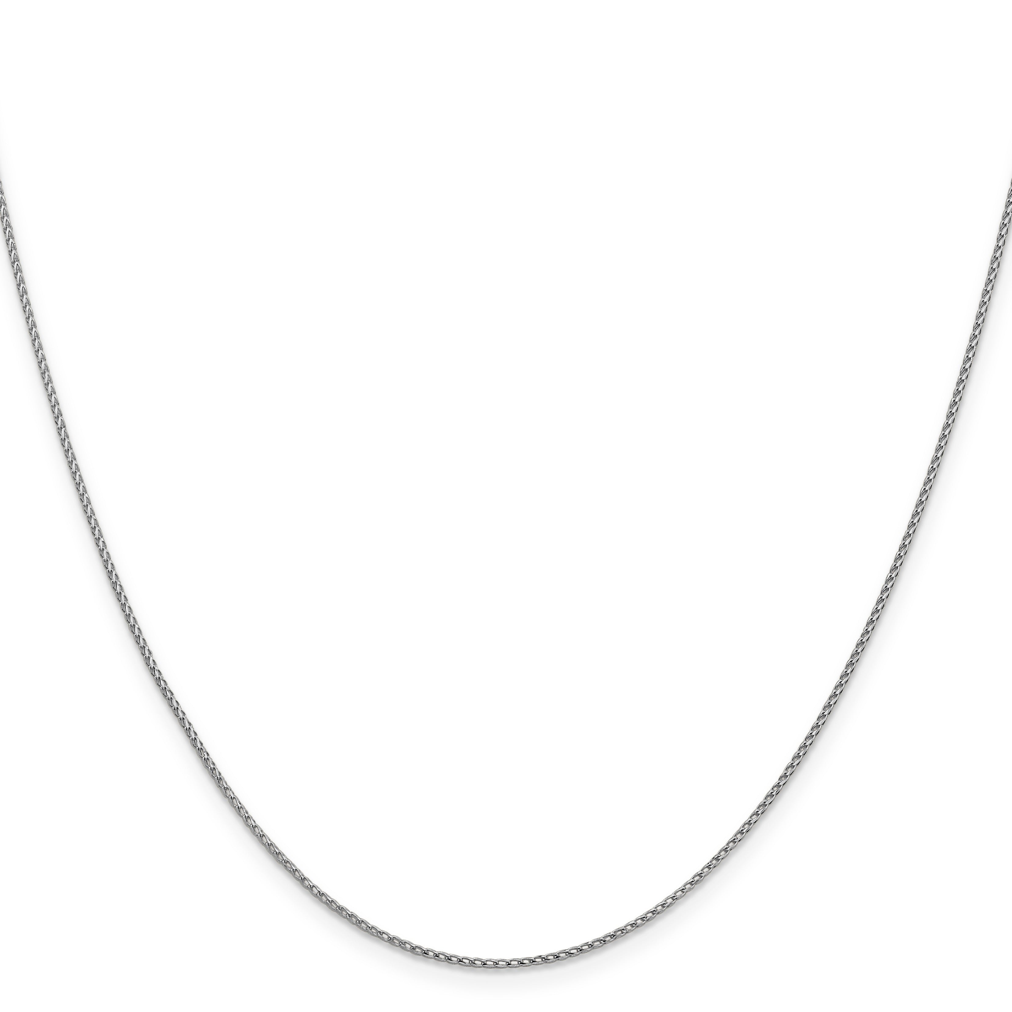 14K White Gold Diamond Cut Open Franco 20-inch Chain