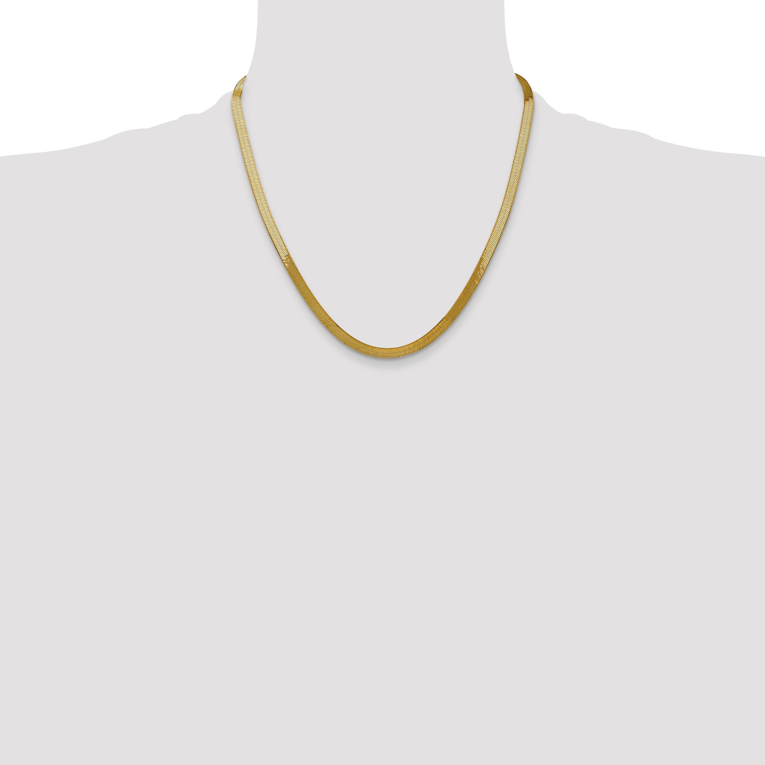 20-inch 14k Yellow Gold Silky Herringbone Chain