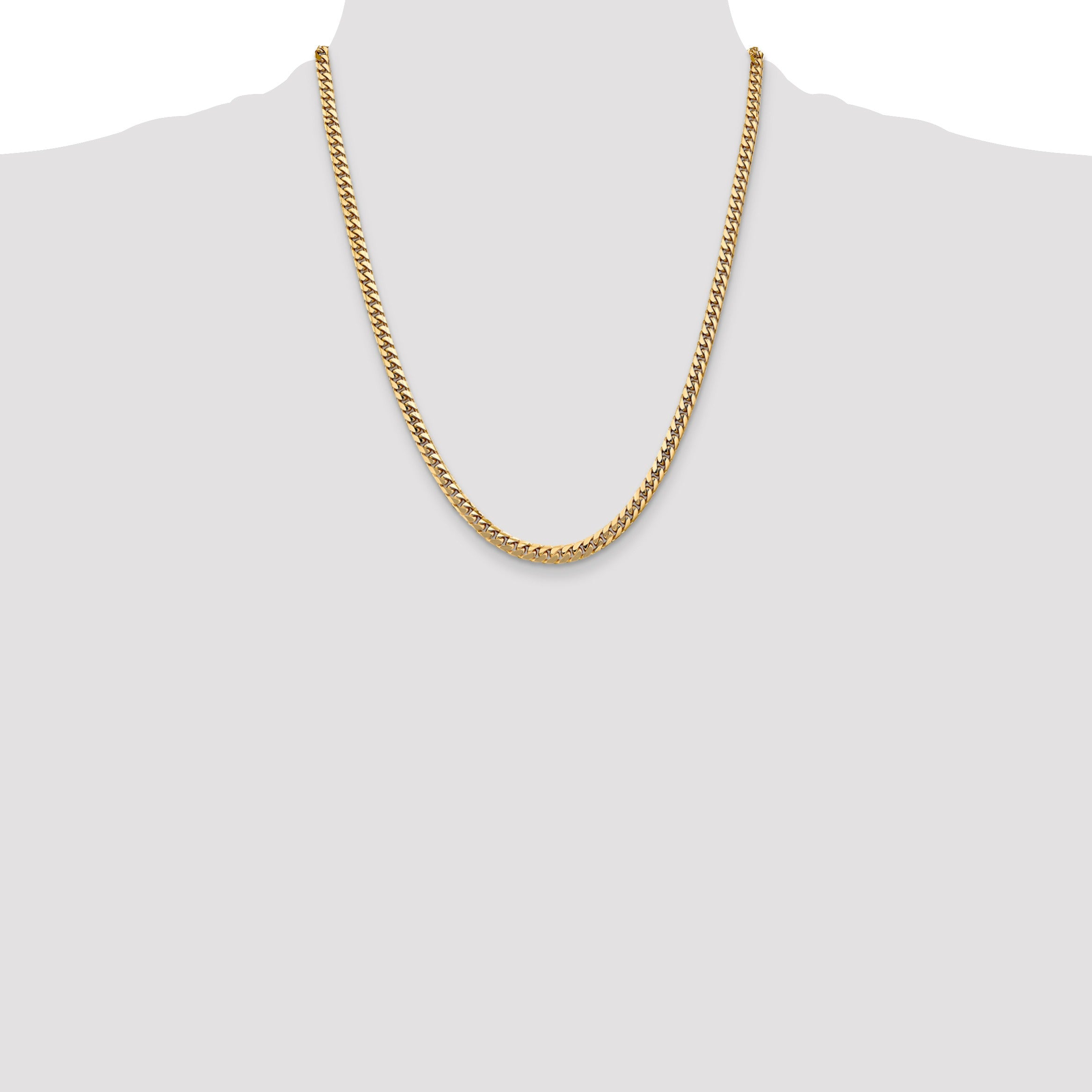 14k Gold Miami Cuban Chain Necklace 22 inch