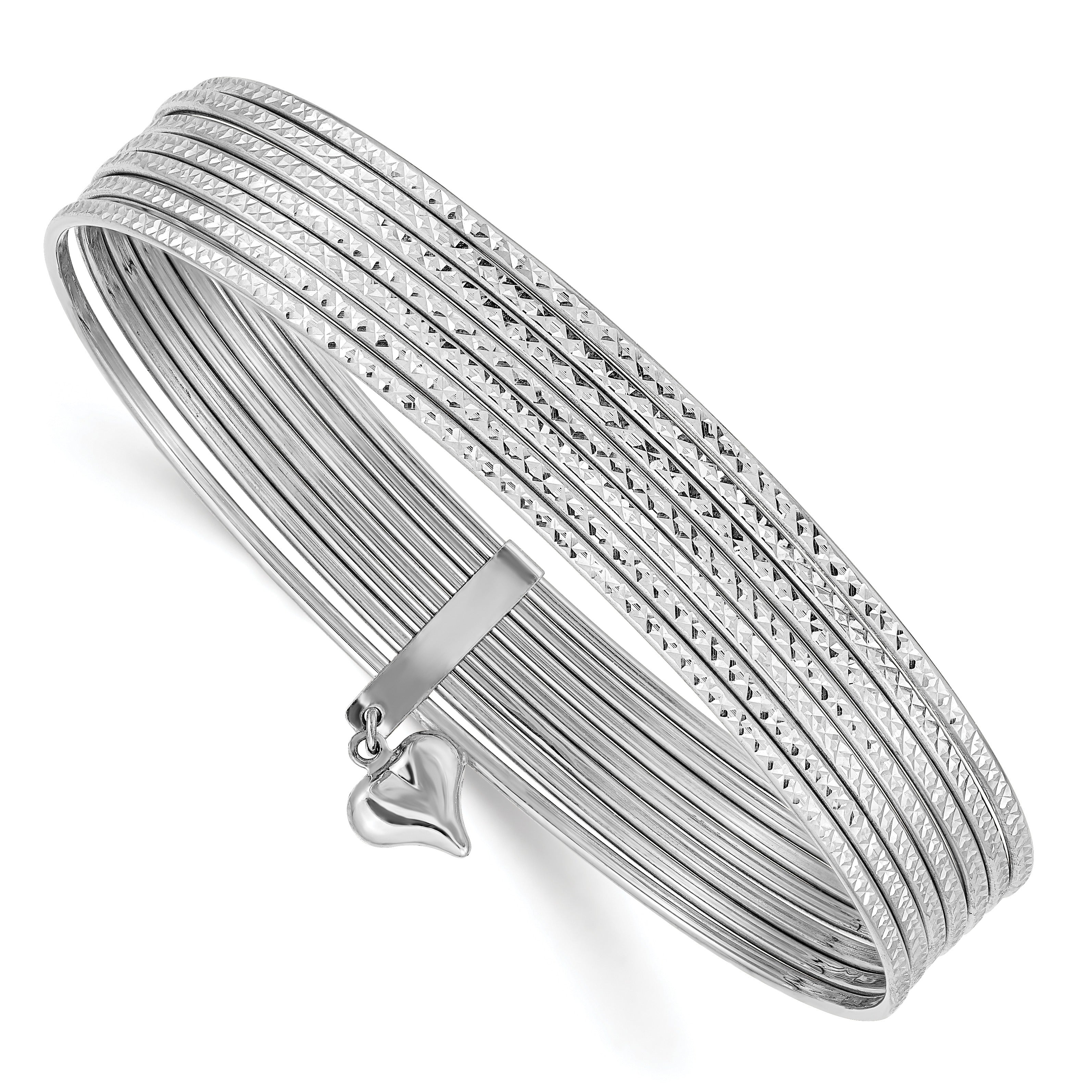 Gold Seven Strand Slip-on Bangles Bracelet
