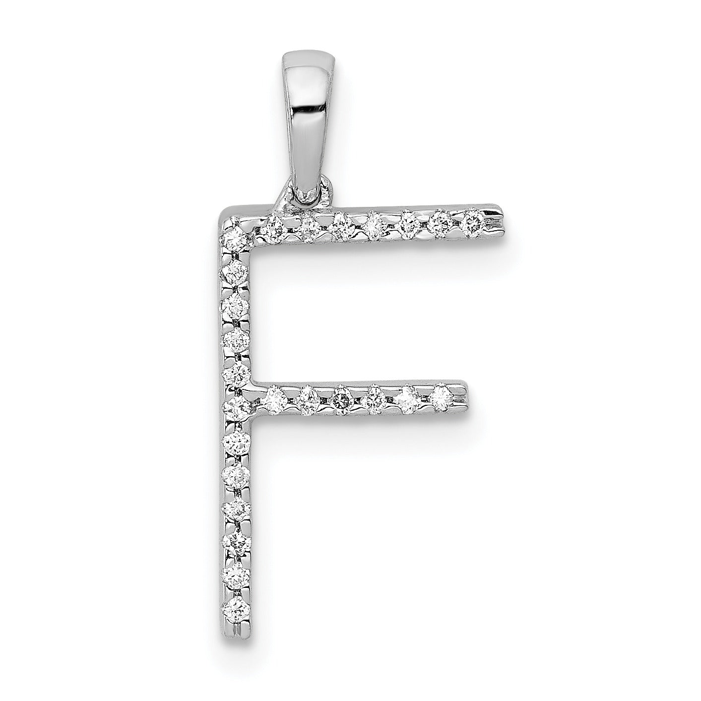 14k Gold Diamond Initial Pendant