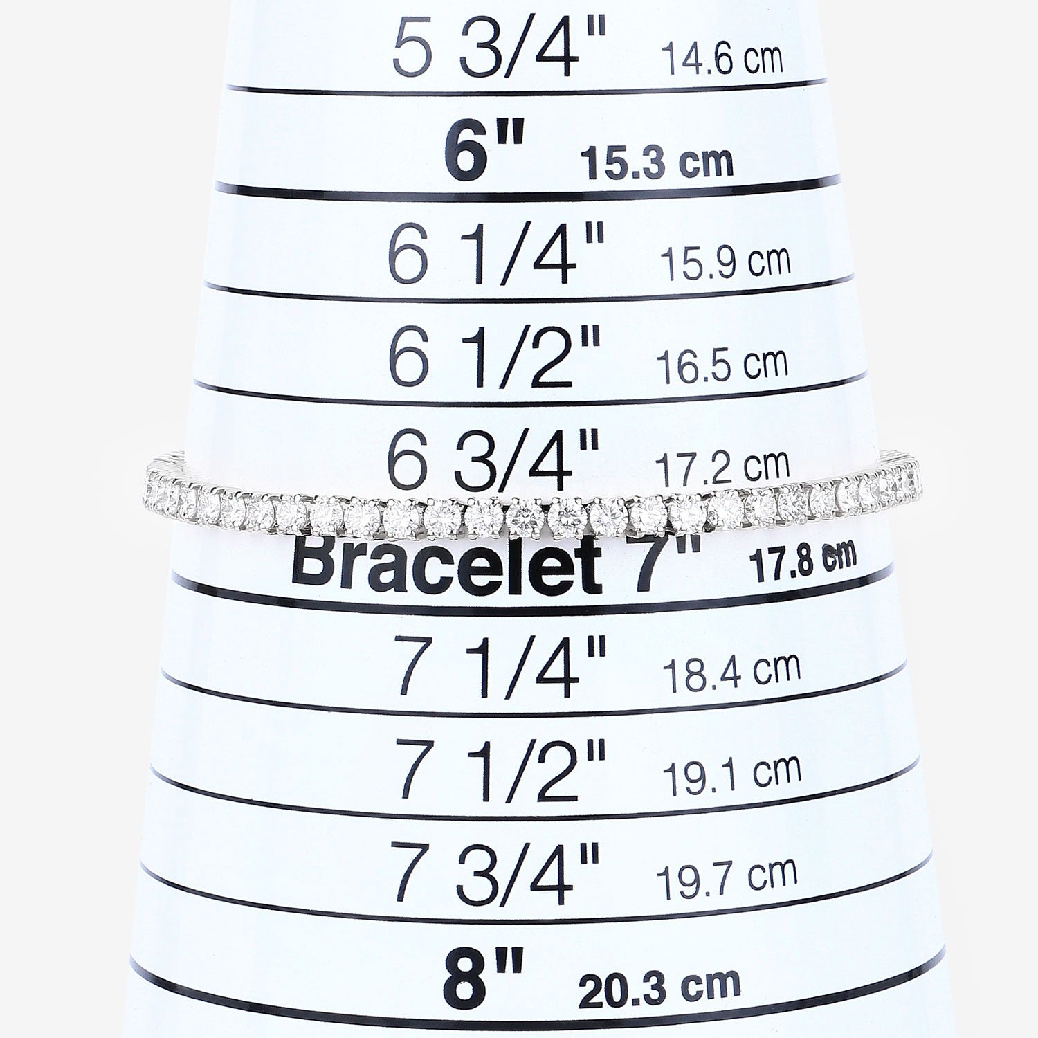 5.10 Cttw Round White Lab Grown Diamond 14K White Gold Tennis Bracelet