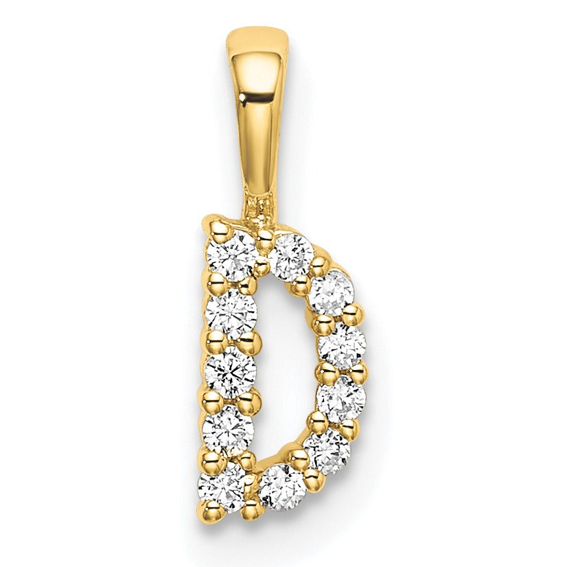 Lab Grown Diamond Initial Pave Pendants Fine Color Jewels