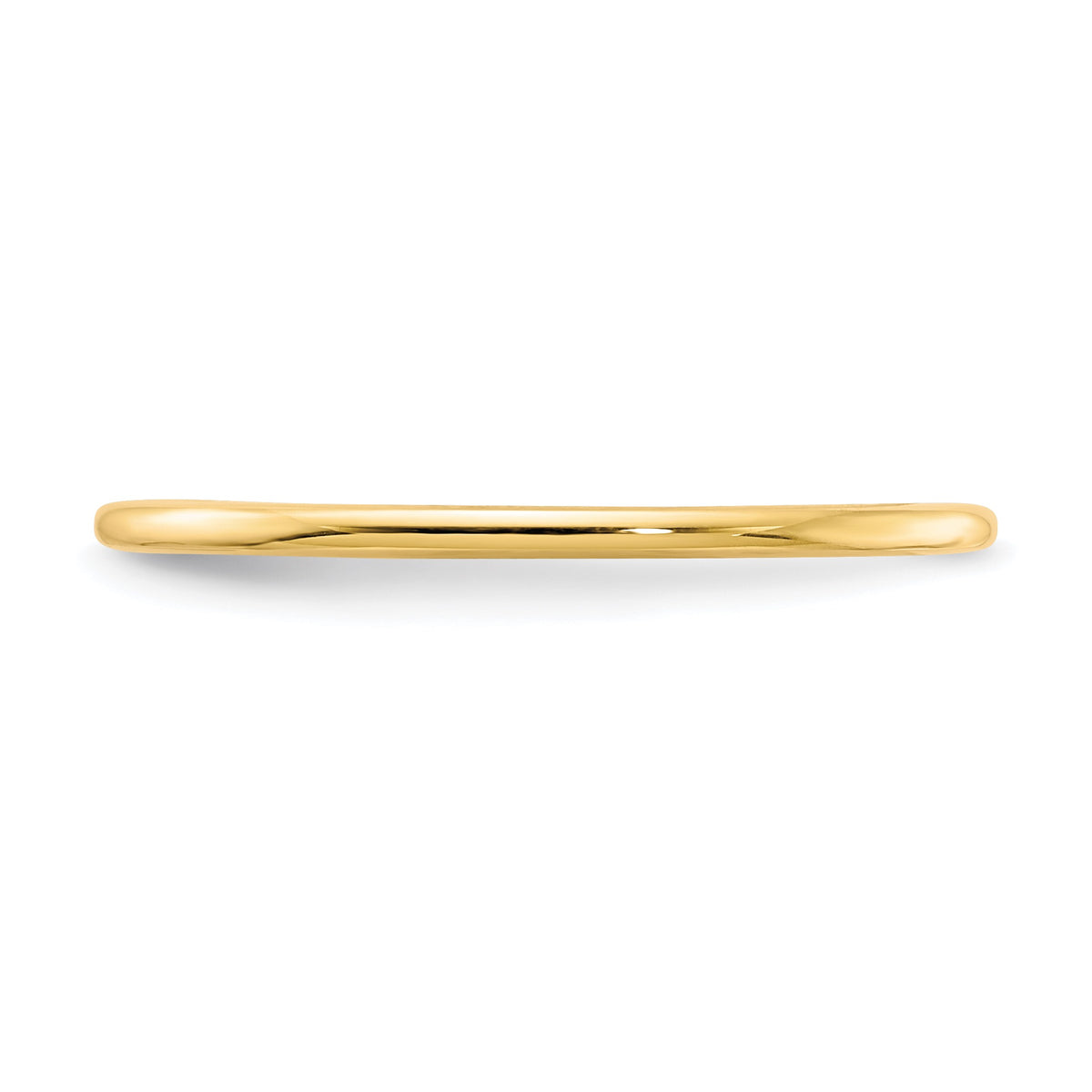 14K Yellow Gold Half Round Polished Stackable Band Ring