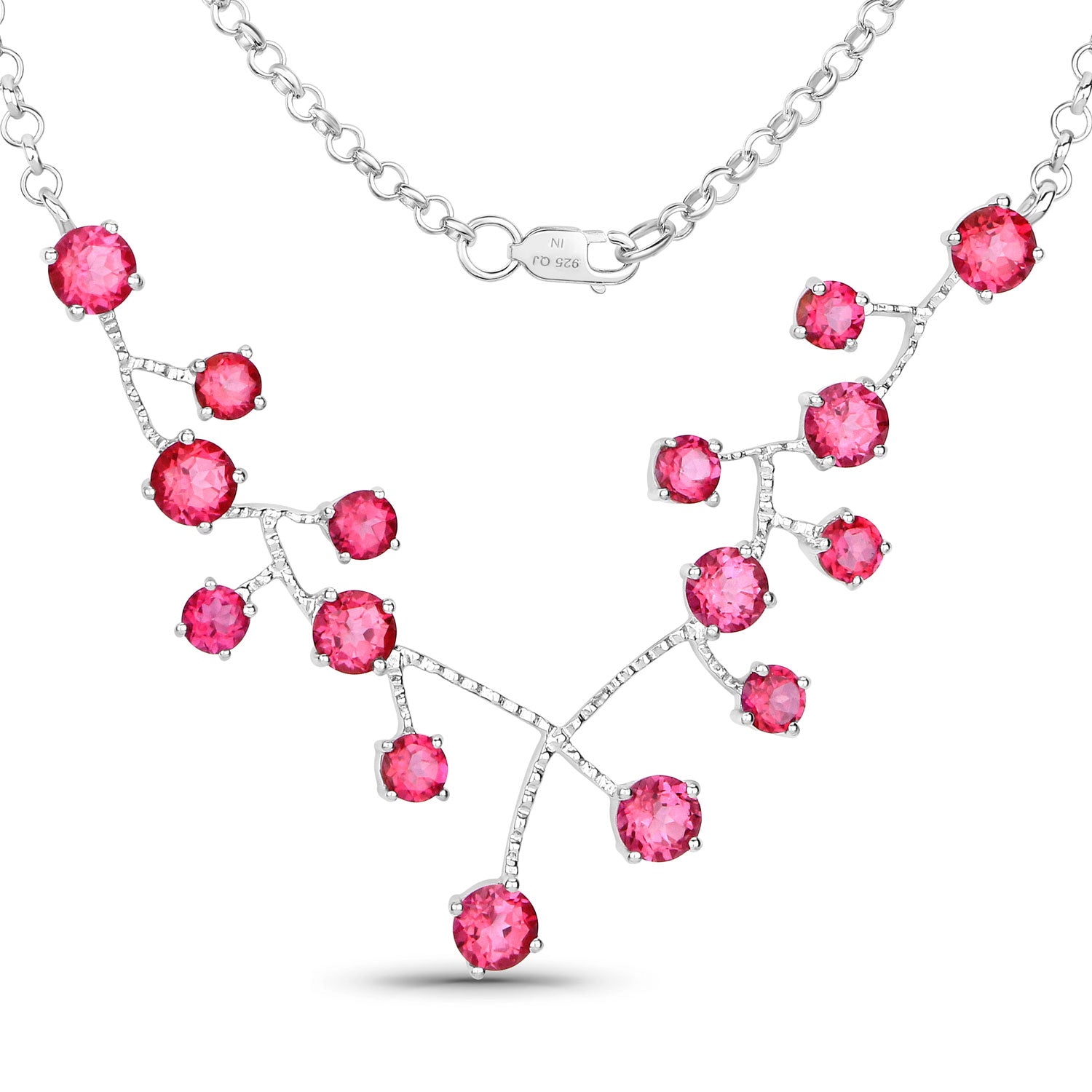 Natural Pink Topaz BIB Necklace