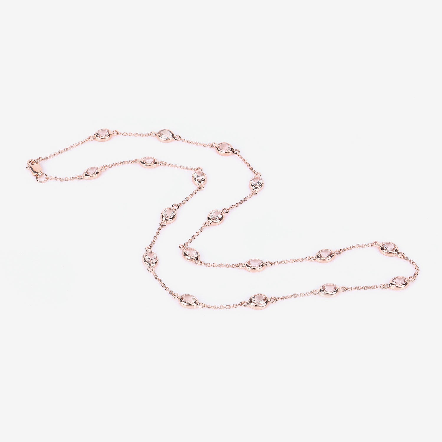Genuine Morganite By The Yard Necklace