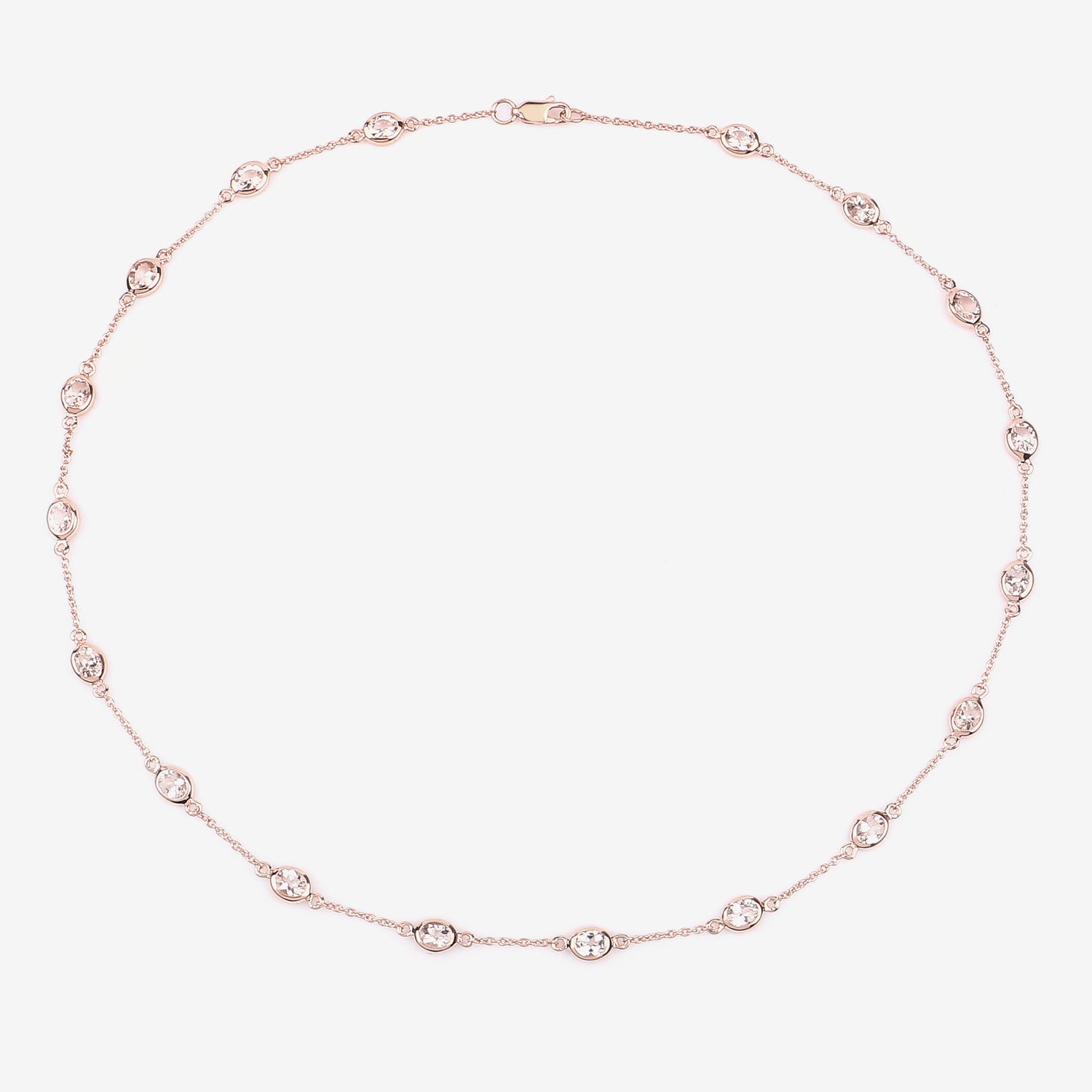 Genuine Morganite By The Yard Necklace