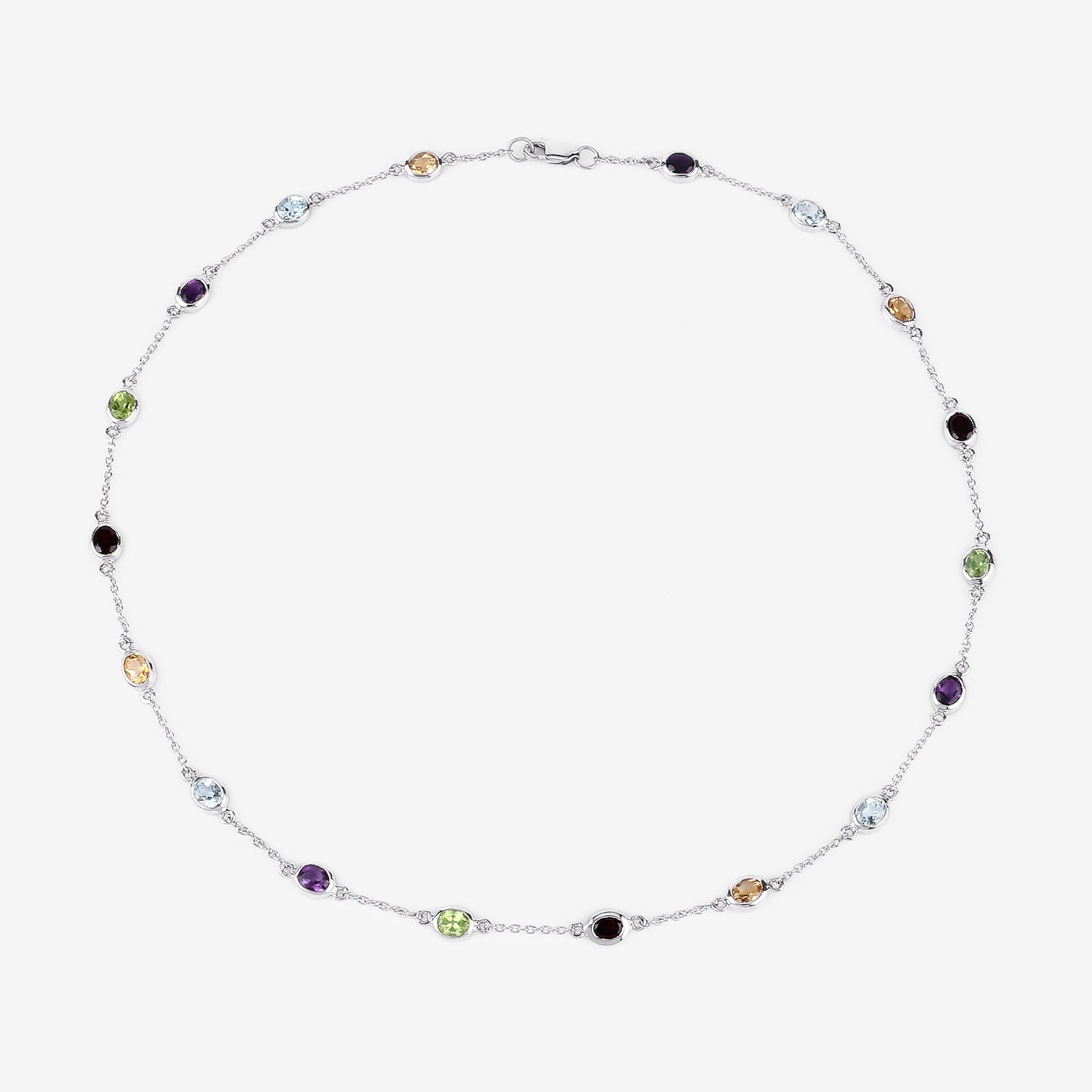 Genuine Multi Stones By The Yard Necklace