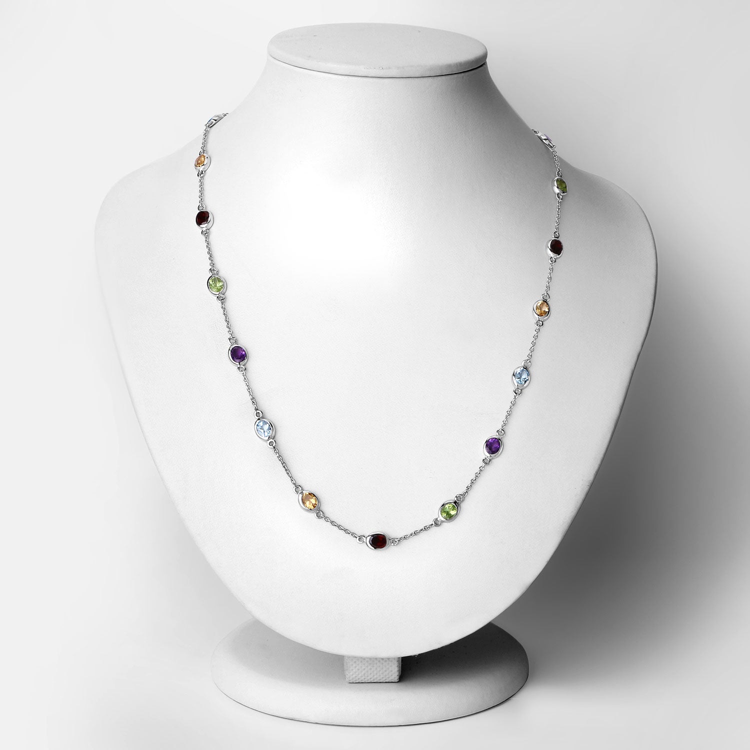Genuine Multi Stones By The Yard Necklace