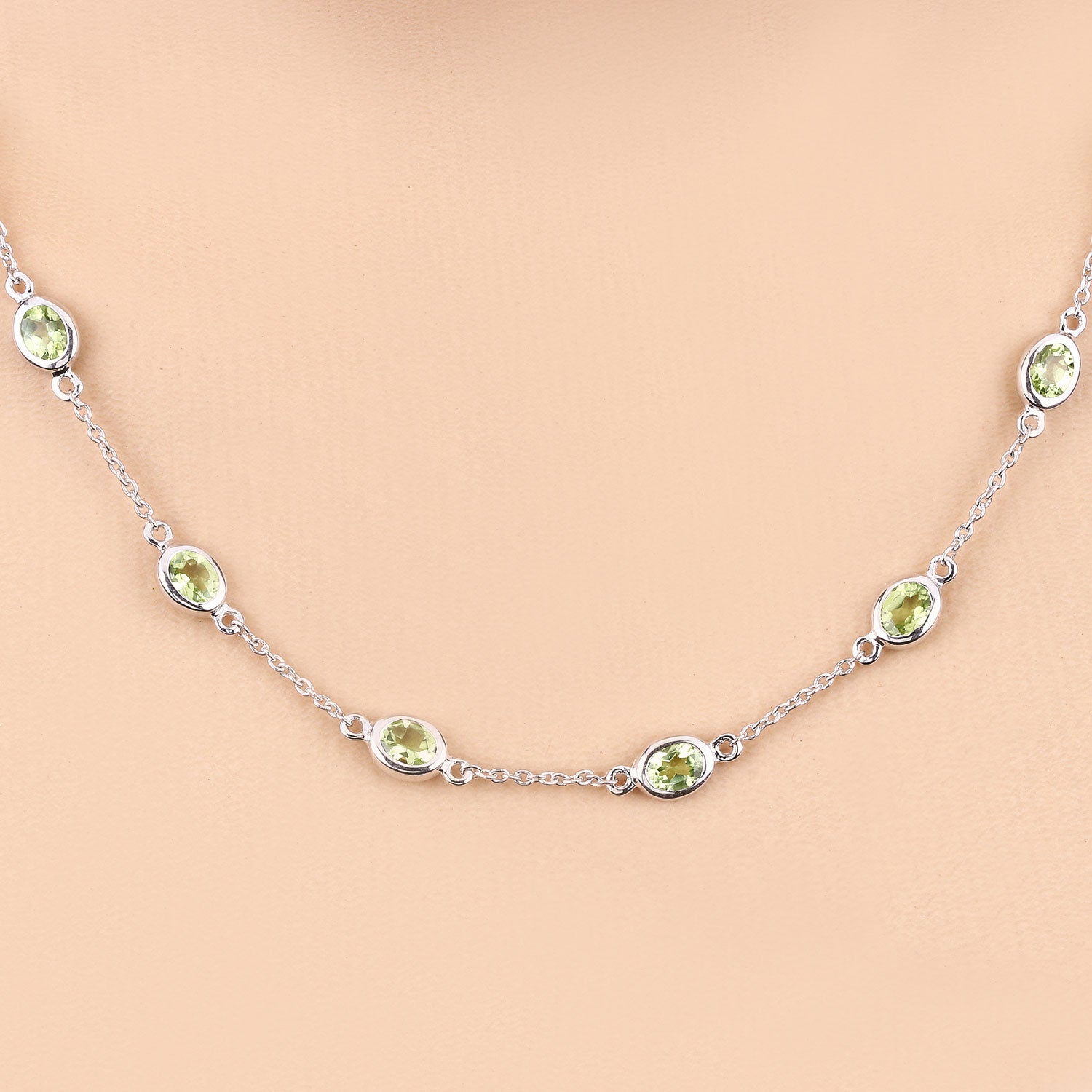 Genuine Peridot By The Yard Necklace