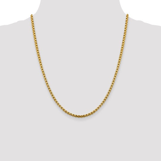 Round Box Chain for Men 22 inch