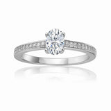 Moissanite Solitaire Ring Engagement Ring - FineColorJewels