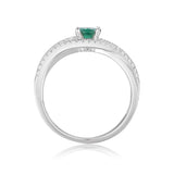 Emerald jewelry, emerald ring on a budget, affordable ring design, split band ring design