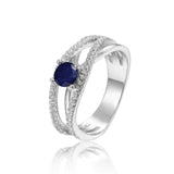 Solitaire sapphire ring, stunning blue gemstone, royal blue ring gemstone ring