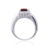 solitaire ring, affordable solitaire ring for her, garnet solitaire ring, gift for her, gift for mom