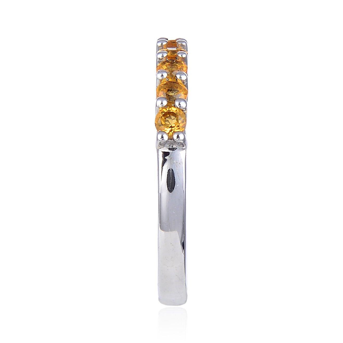 Sterling Silver Round Citrine Ring
$ 50 & Under, 7, Oval, Citrine, Golden Yellow, White, White Topaz, 925 Sterling Silver, Eternity Band