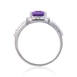 Sterling silver topaz ring, affordable topaz ring, split band ring