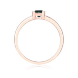 Rose gold ring design, green gemstone ring, green solitaire ring, square gemstone ring