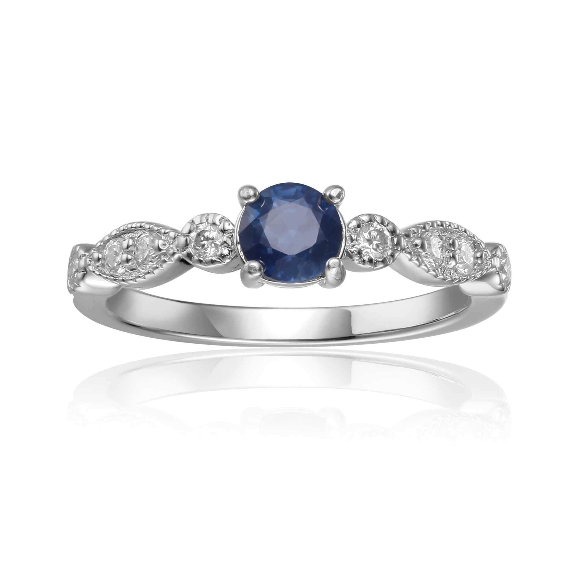 925 Sterling Silver Natural Blue Sapphire Ring, September Birthstone' Solitaire Ring Solitaire popular Women Designer Ring