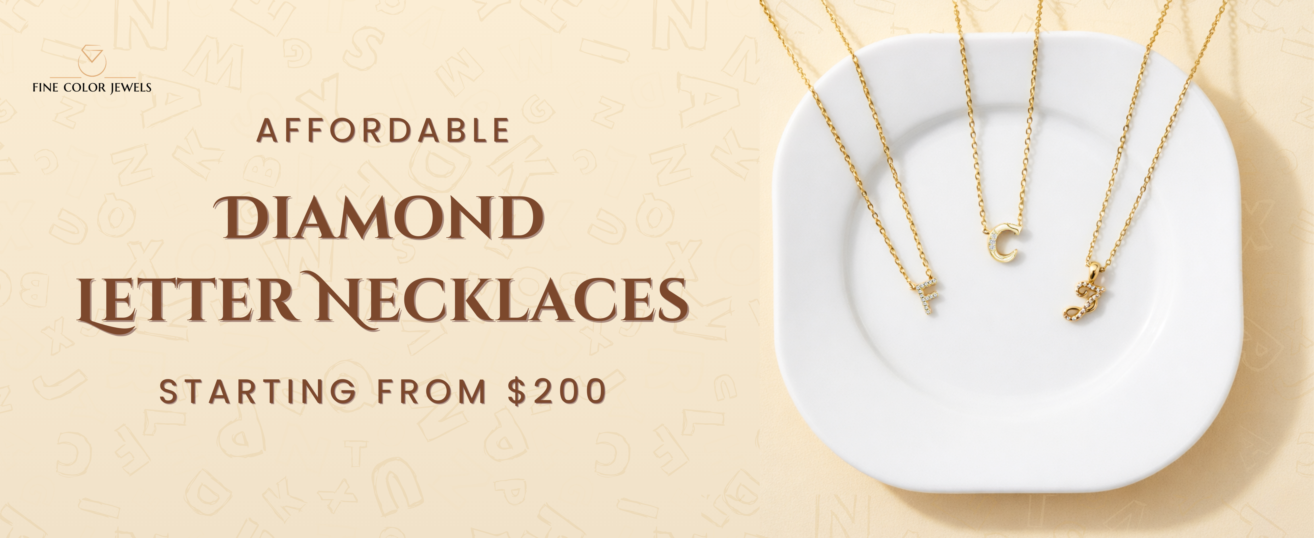 Diamond Letter Necklace