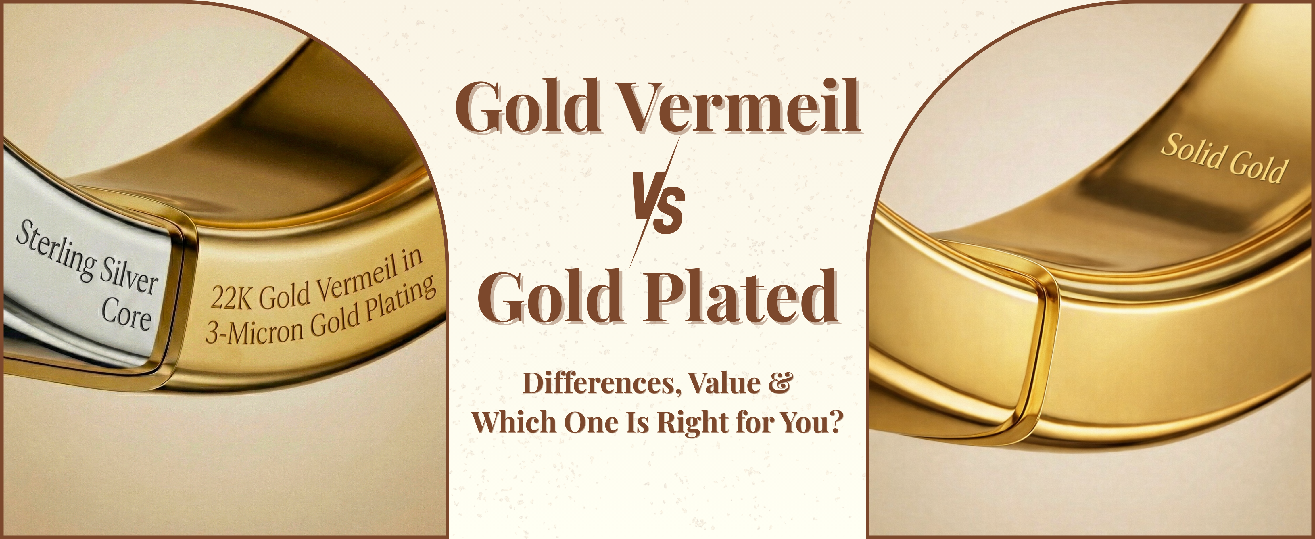 Gold Vermeil vs Gold Plated: Differences, Value & Which One Is Right for You - Fine Color Jewels Gold Vermeil vs Gold Plated