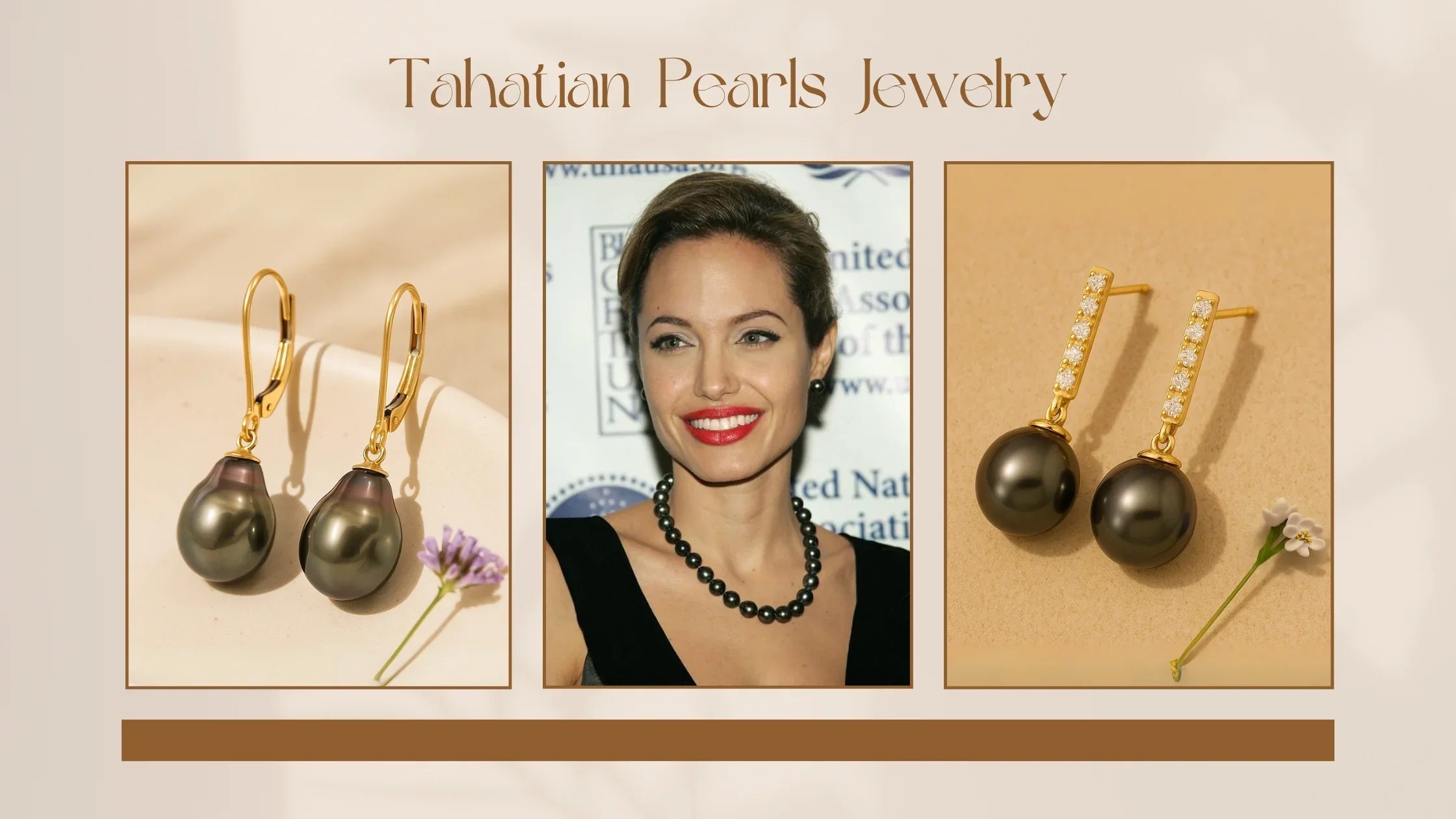 17 Stunning Tahitian Pearl Jewelry Styles Inspired by Angelina Jolie - Fine Color Jewels pearl earrings, pearl jewelry, tahitian pearls